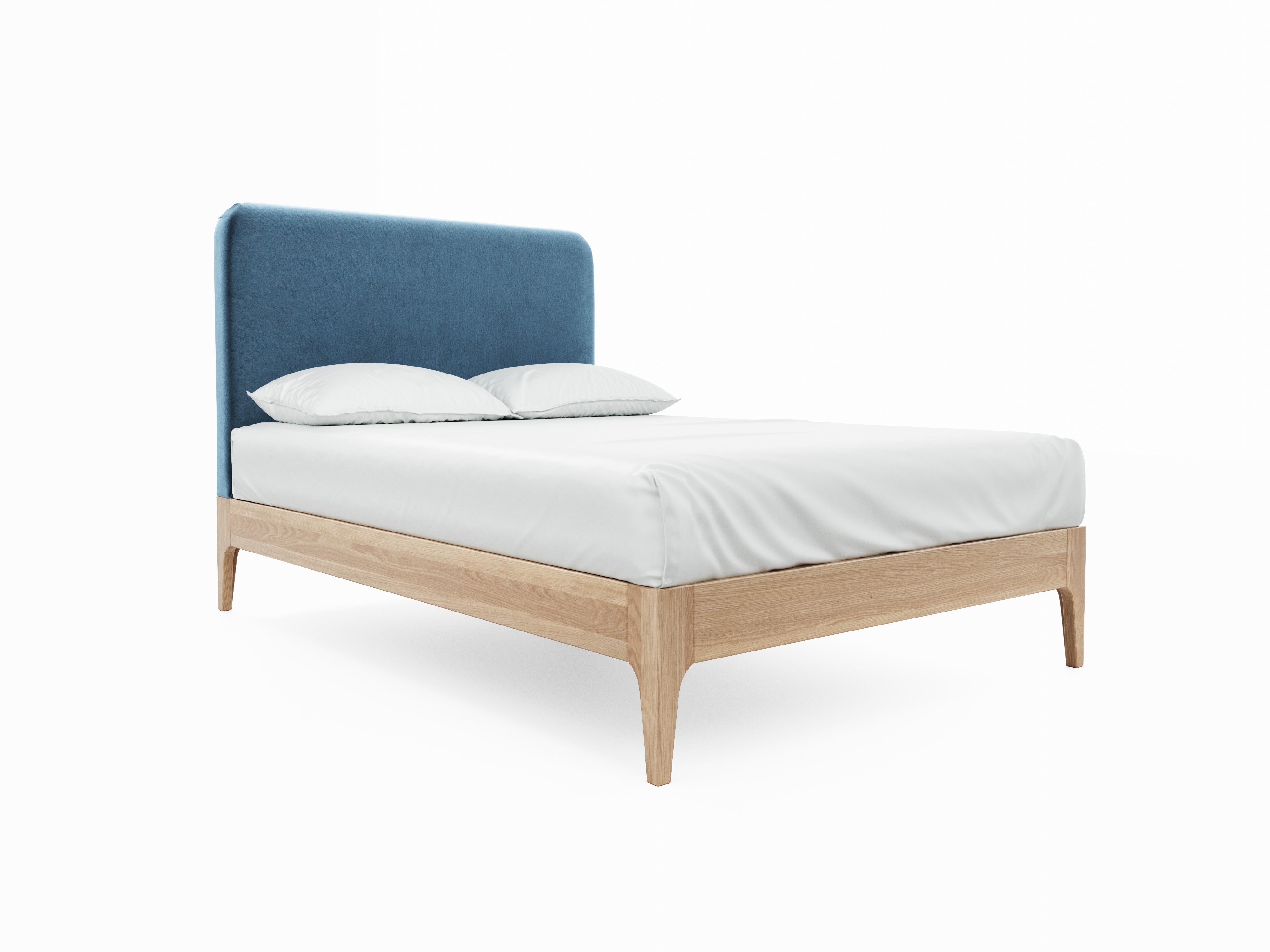 Sage Upholstered Wooden Bed Range Button & Sprung