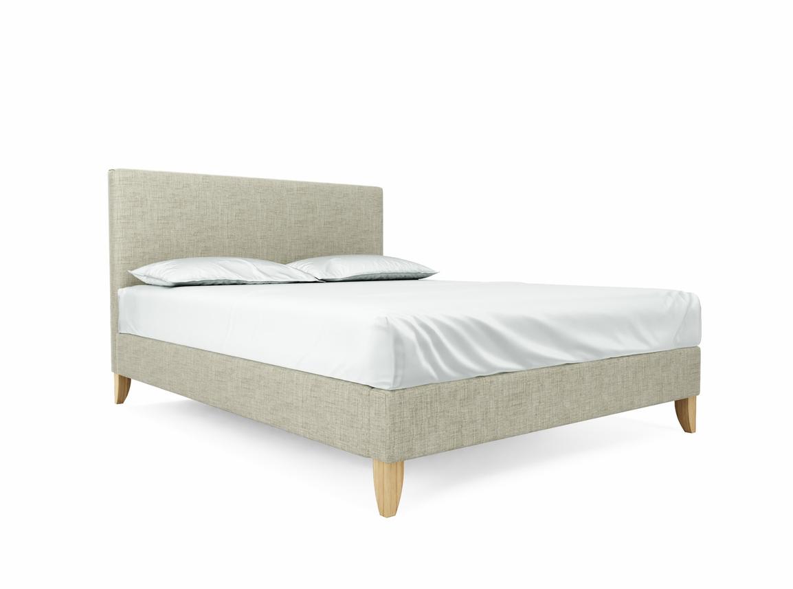 Burdock European King Size Bed Frame In Dove fabric