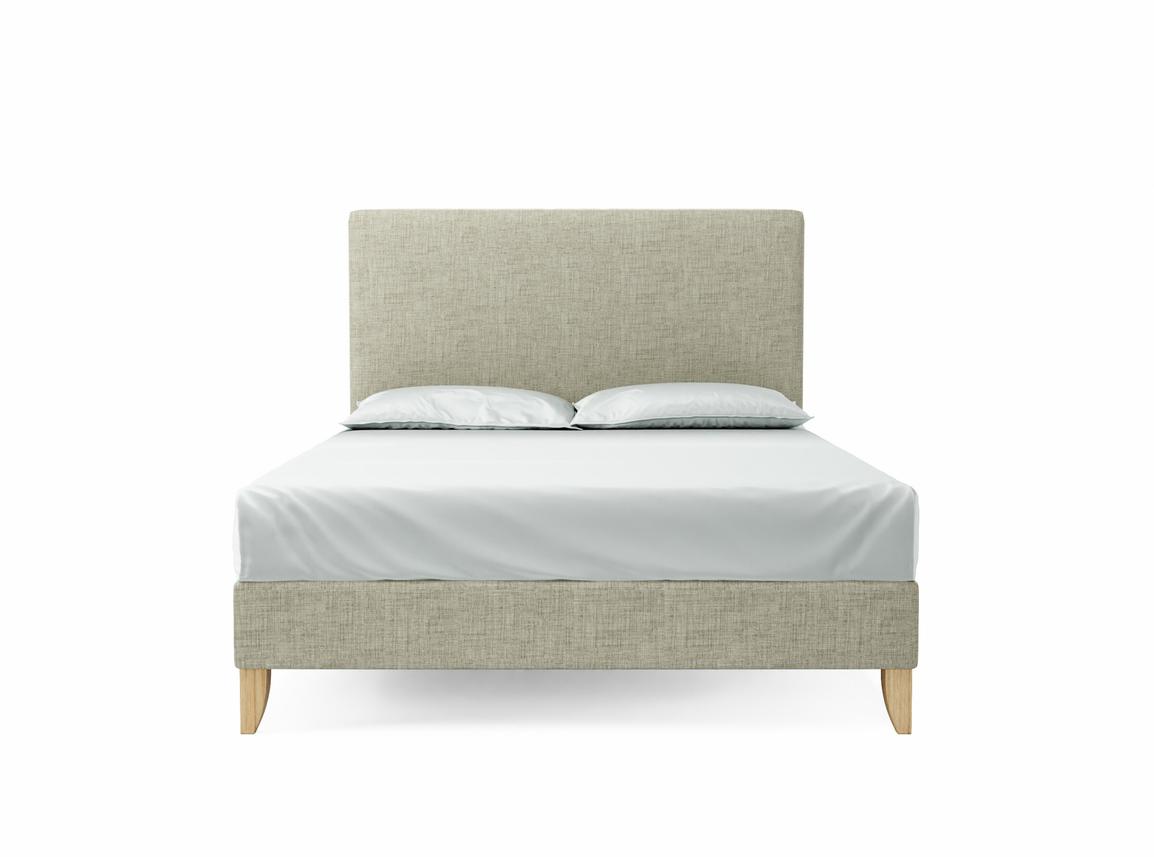 Burdock (Mid) European King Size Bed Frame In Dove fabric