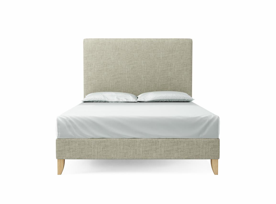 Burdock (Tall) European King Size Bed Frame In Dove fabric