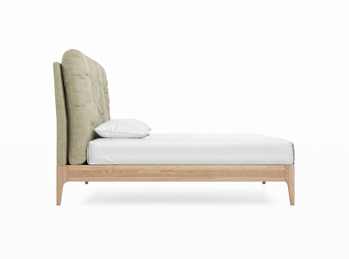 Clove Double Bed In Dove fabric