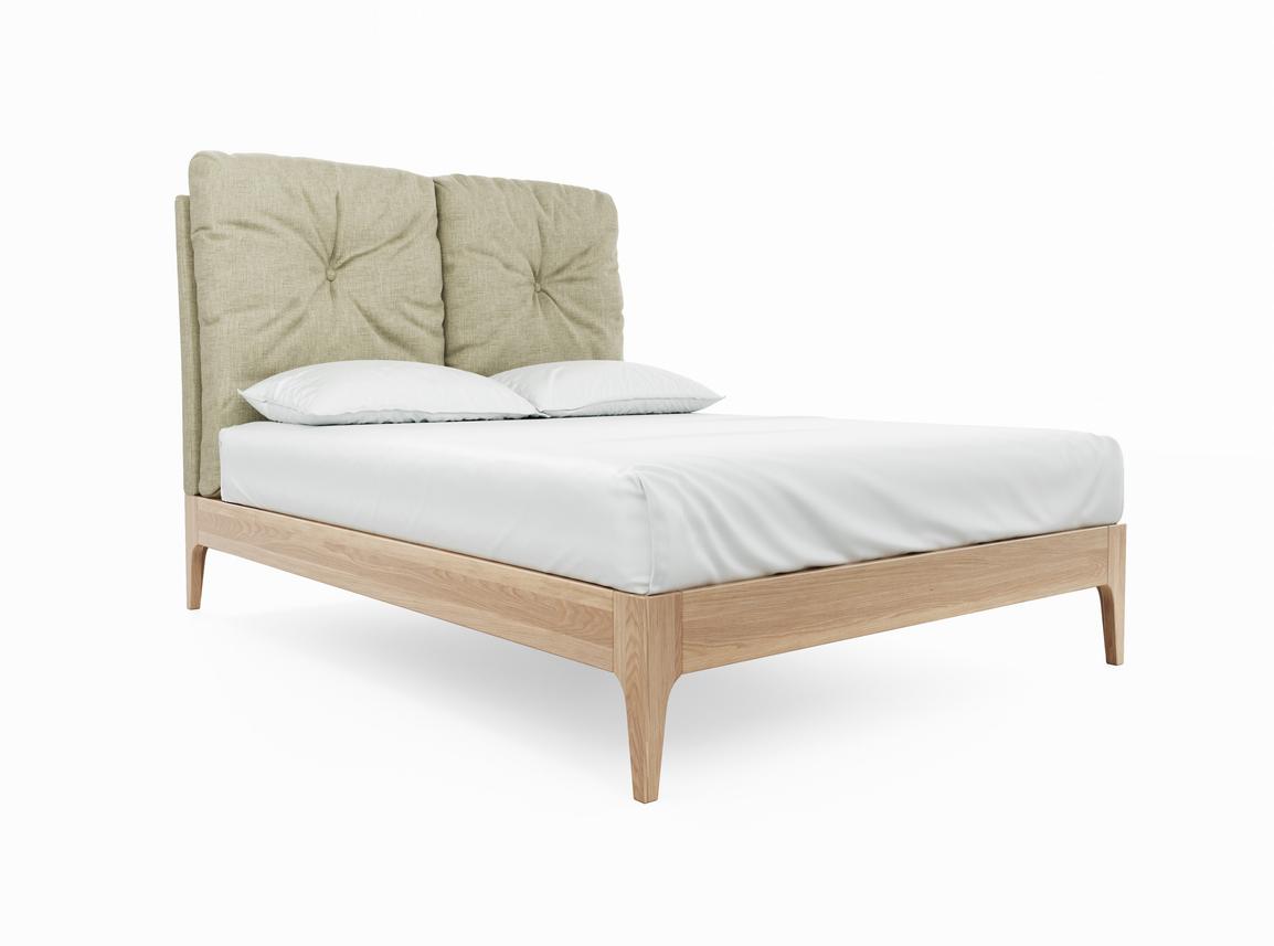 Clove King Size Bed In Dove fabric