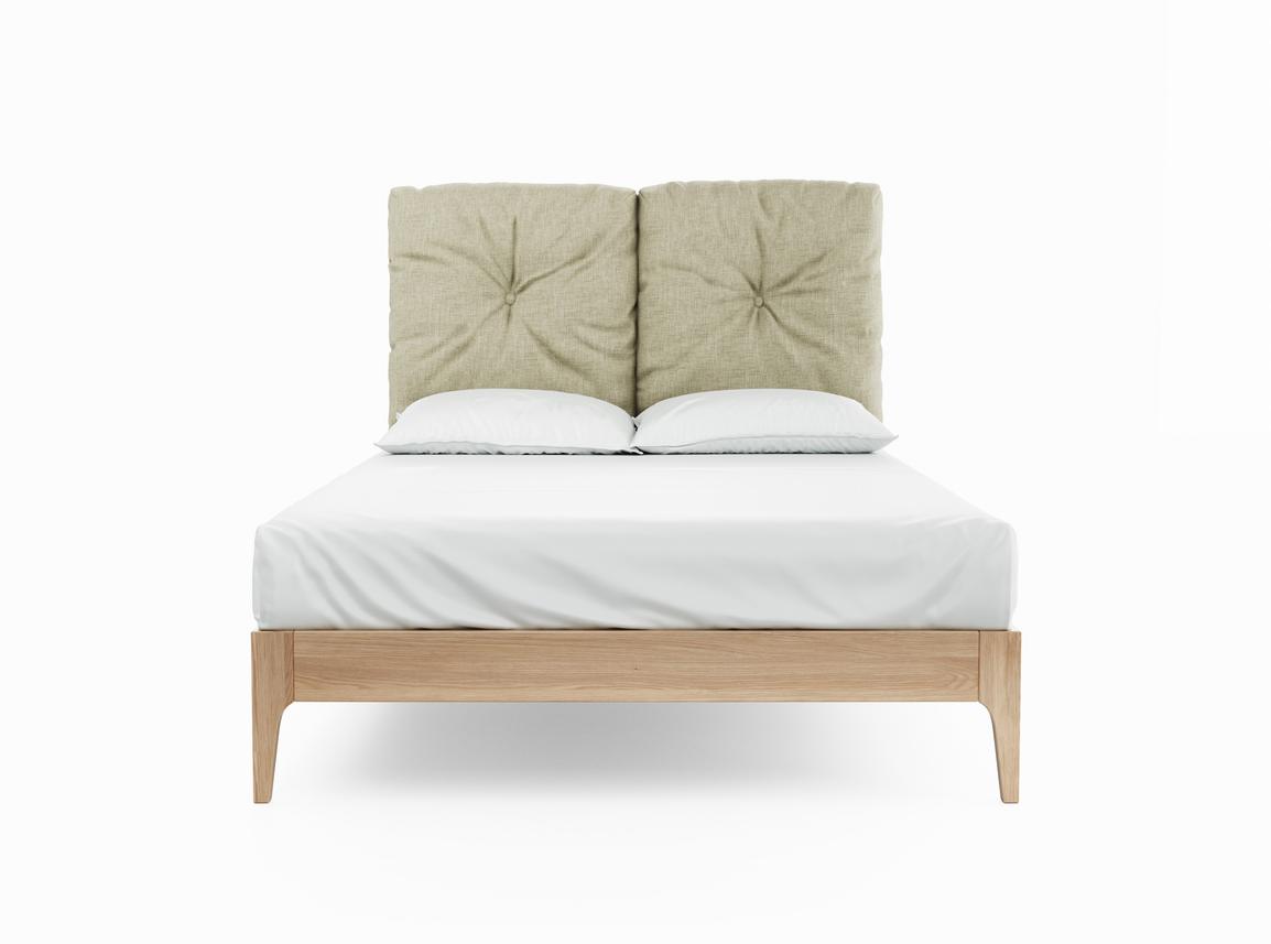 Clove King Size Bed In Dove fabric