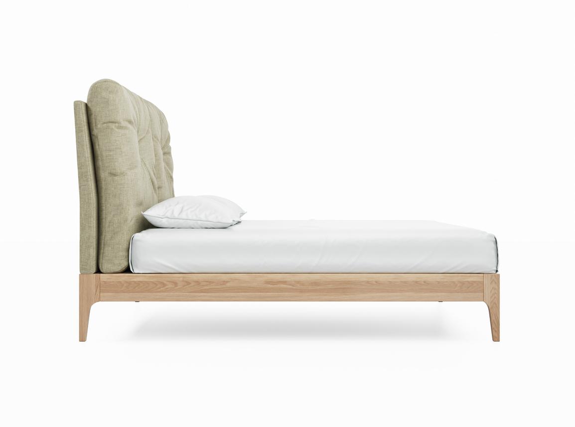 Clove King Size Bed In Dove fabric