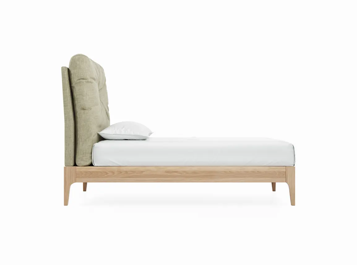 Clove Single Bed In Dove fabric