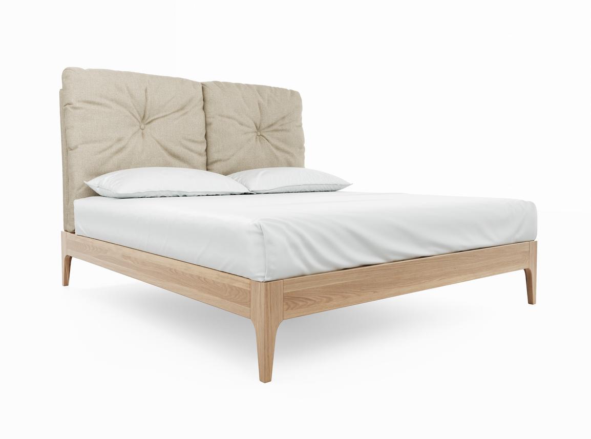 Clove Super King Size Bed In Oatmeal fabric