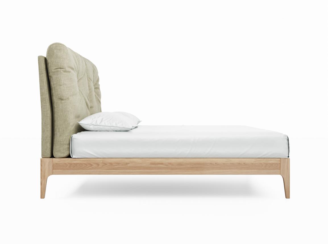 Clove Super King Size Bed In Dove fabric