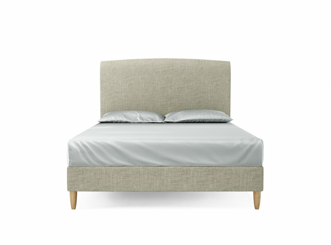 Dahlia European King Size Bed Frame In Dove fabric