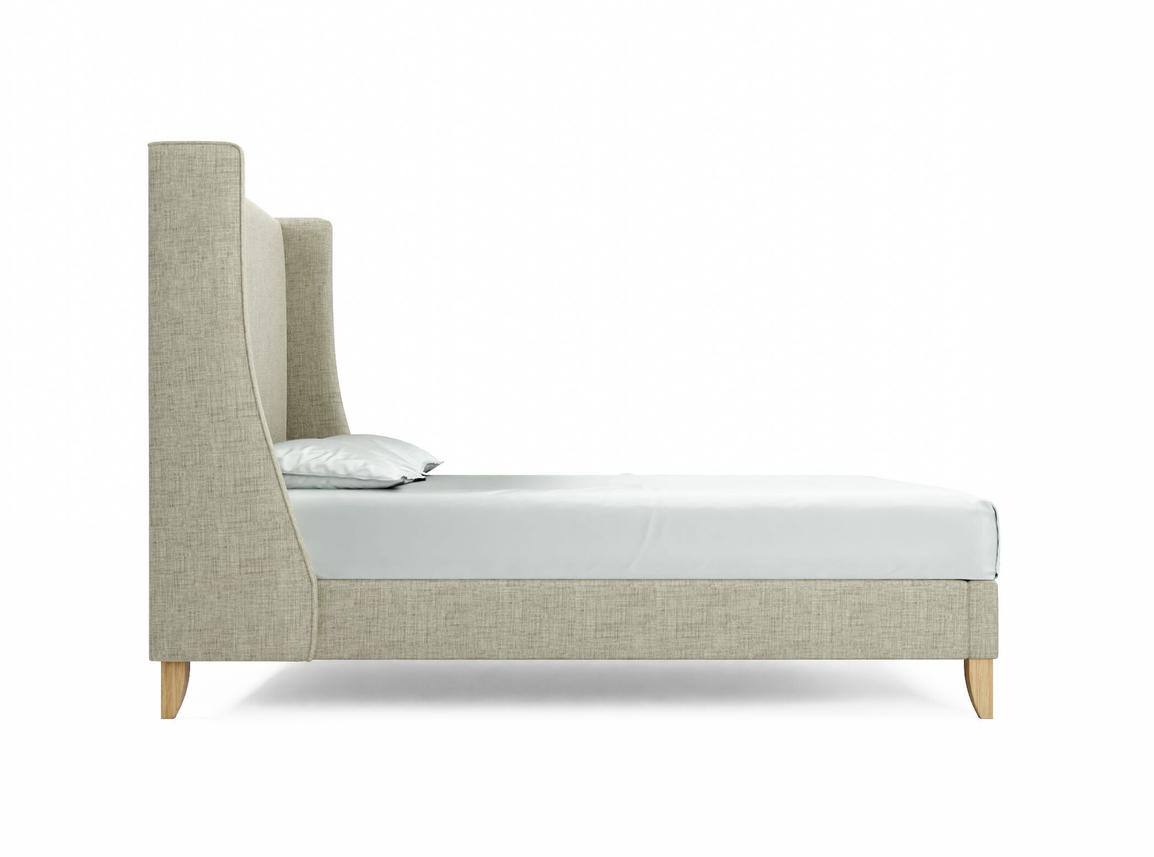Holly European King Size Bed Frame In Dove fabric