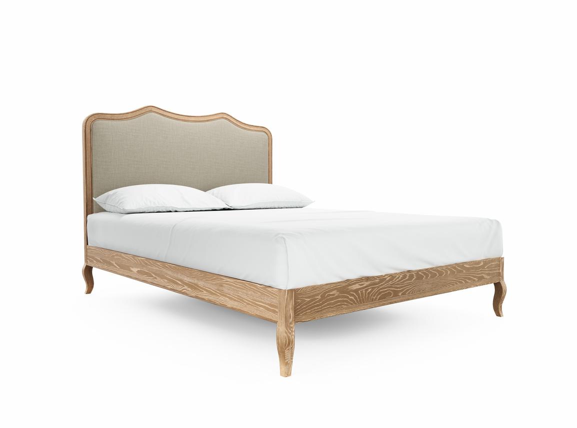 Liquorice Super King Size Bed Frame In Dune House Linen fabric