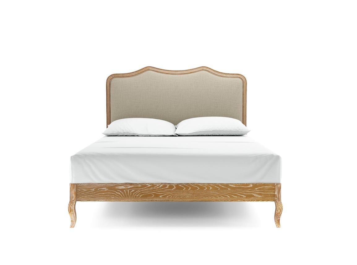 Liquorice King Size Bed Frame In Dune House Linen fabric