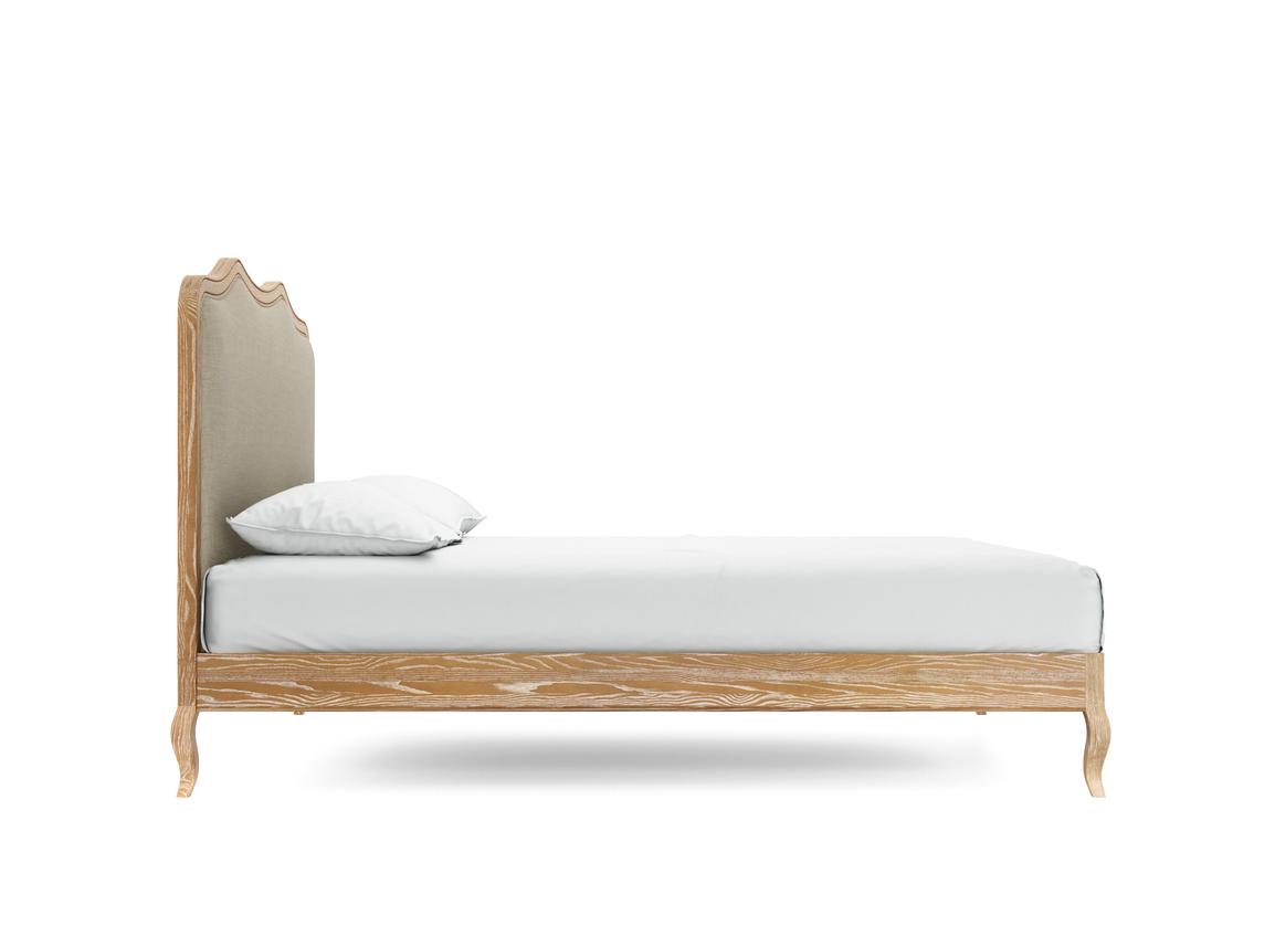 Liquorice King Size Bed Frame In Dune House Linen fabric