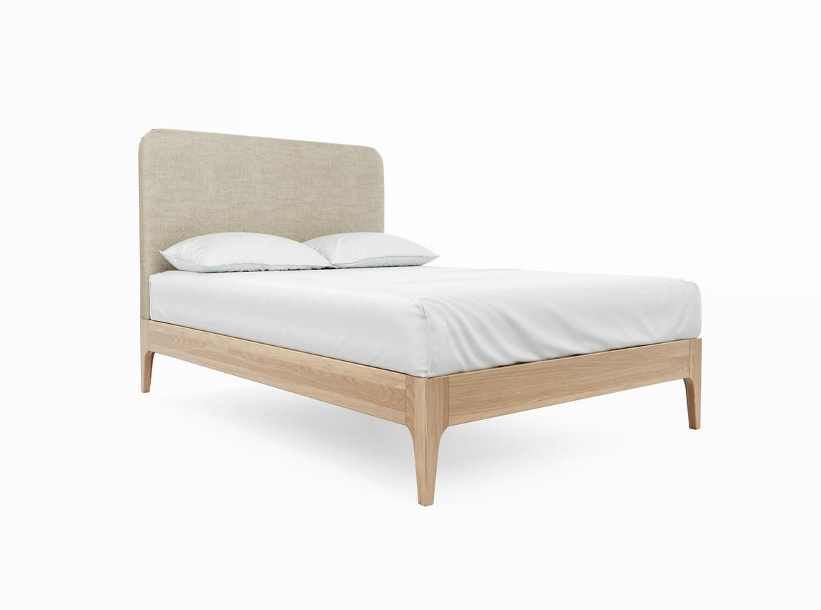 Sage Double Bed Frame In Hemp fabric