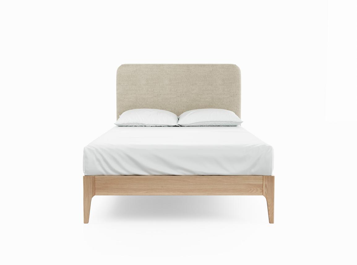 Sage Double Bed Frame In Hemp fabric