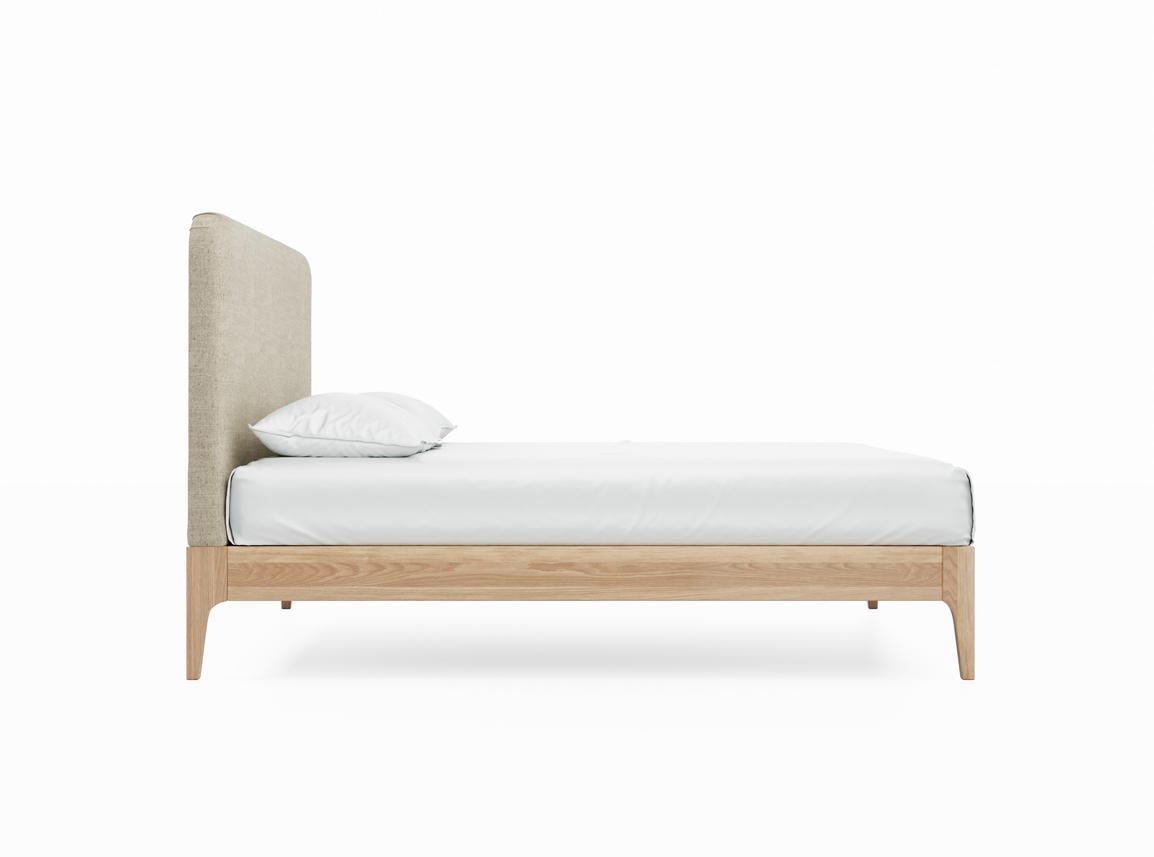 Sage Double Bed Frame In Hemp fabric