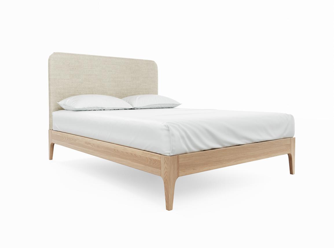 Sage King Size Bed Frame In Canvas fabric