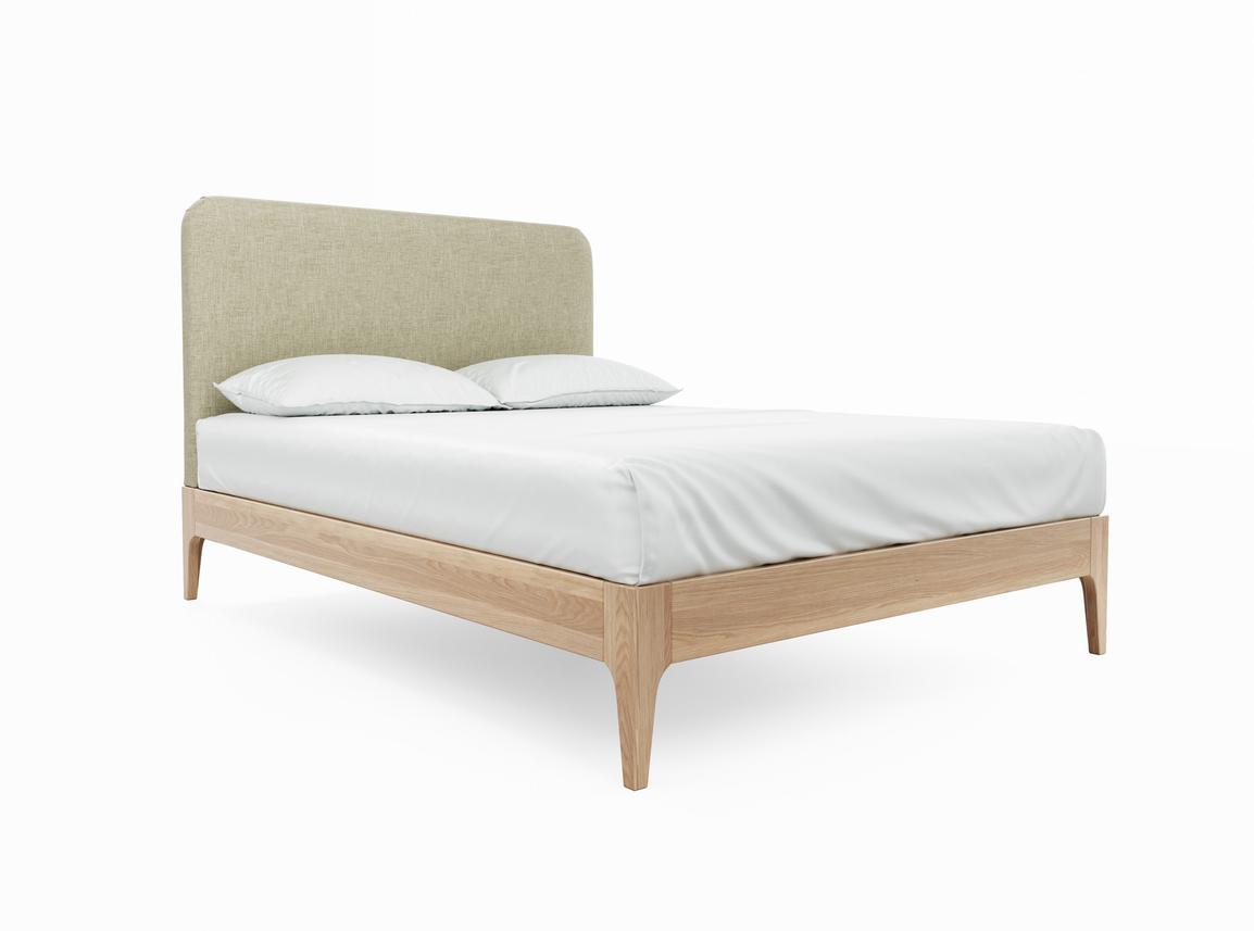 Sage King Size Bed Frame In Dove fabric