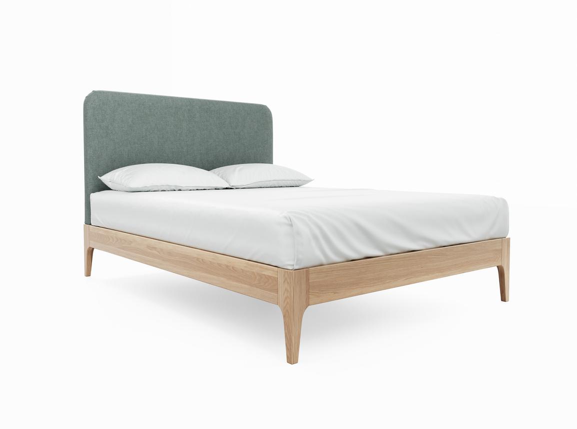 Sage King Size Bed Frame In Thistle fabric