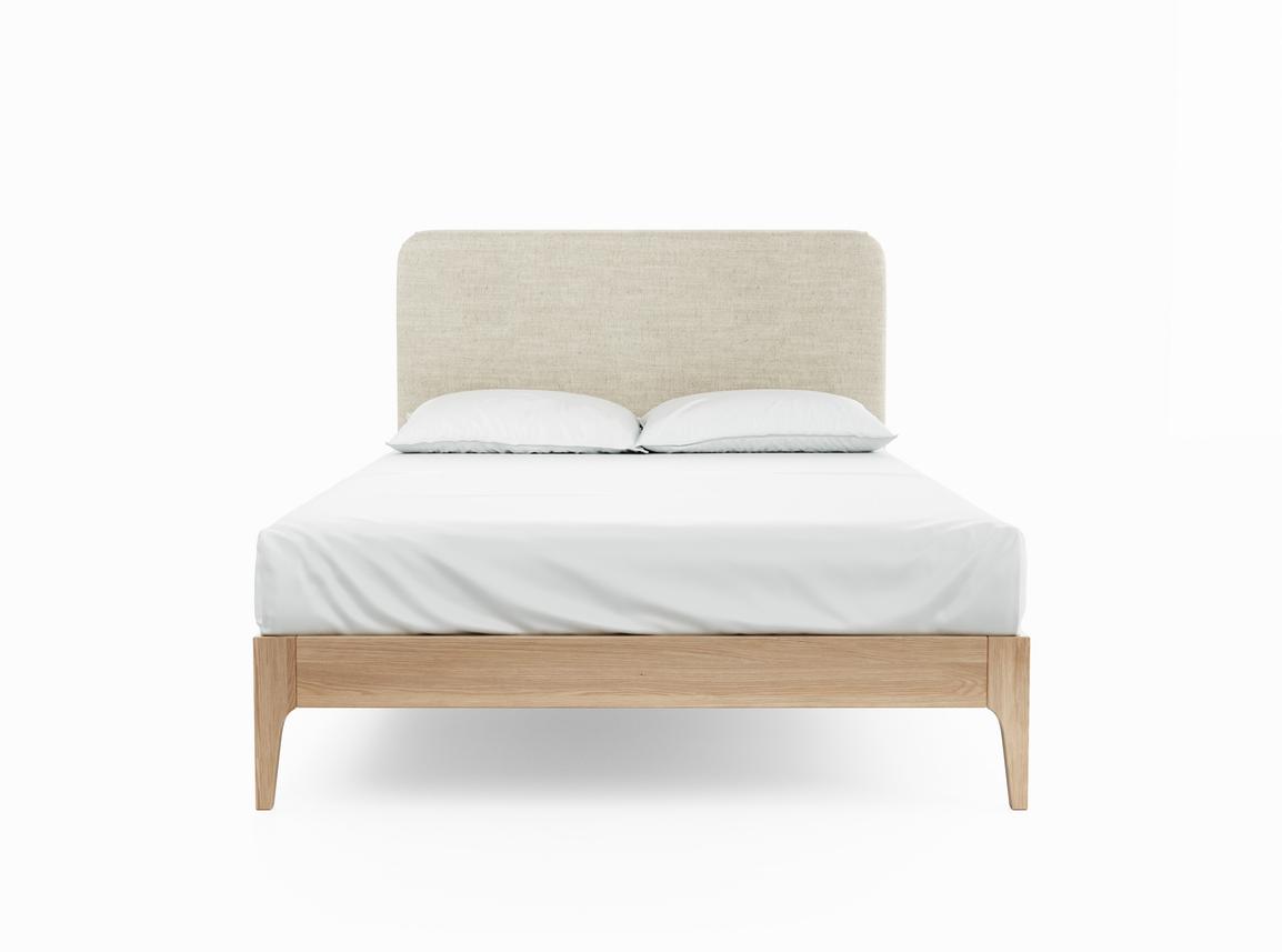 Sage King Size Bed Frame In Canvas fabric