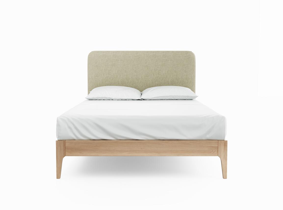 Sage King Size Bed Frame In Dove fabric
