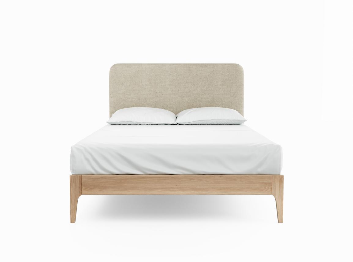 Sage King Size Bed Frame In Hemp fabric