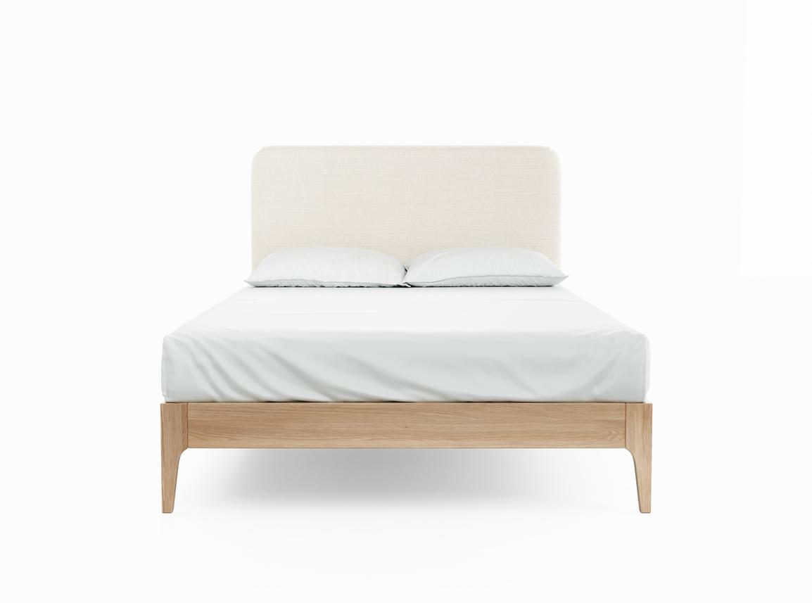 Sage King Size Bed Frame In Porridge fabric