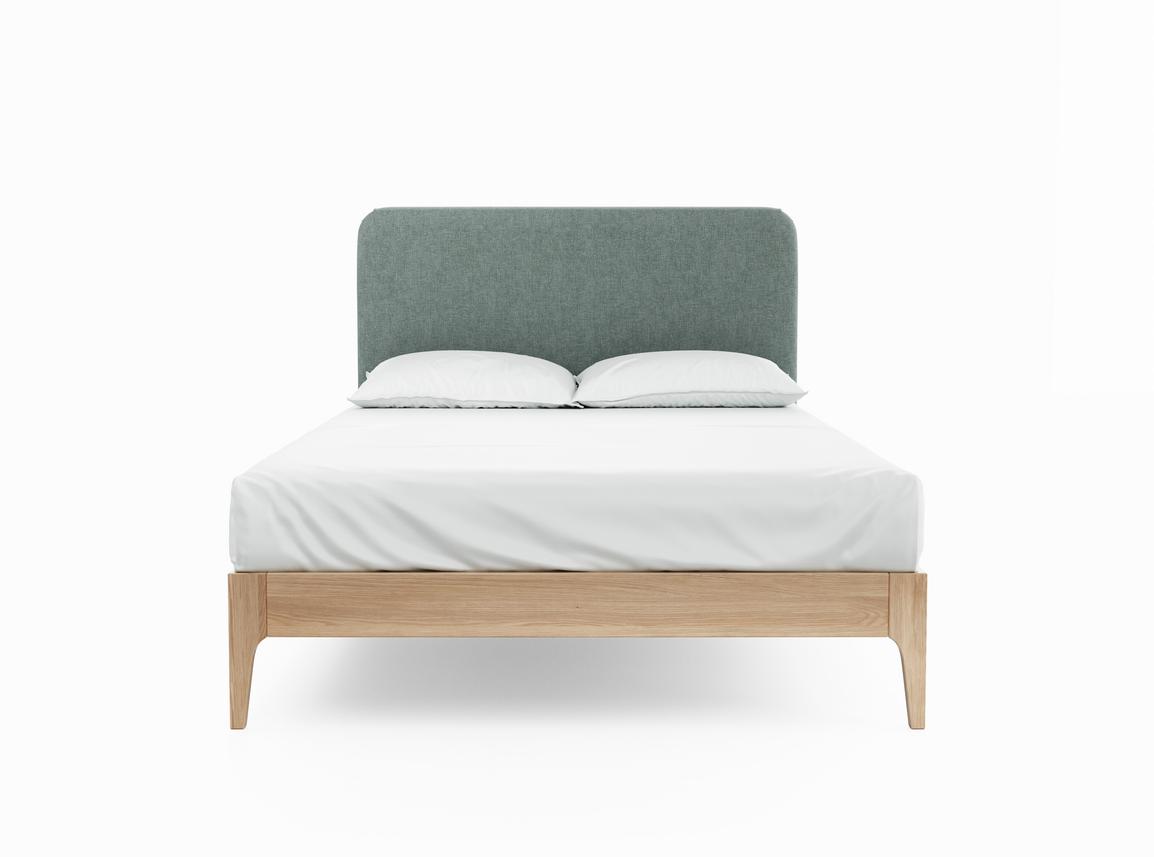 Sage King Size Bed Frame In Thistle fabric