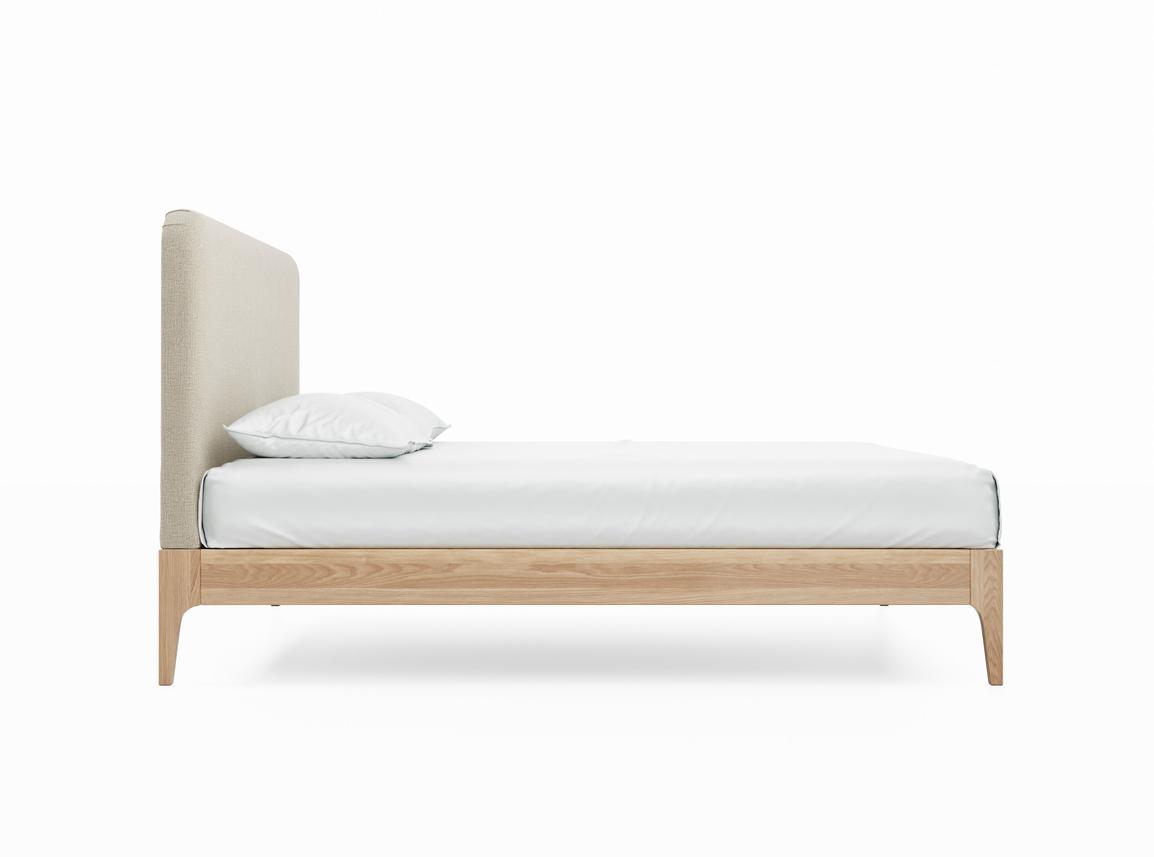 Sage King Size Bed Frame In Biscuit fabric
