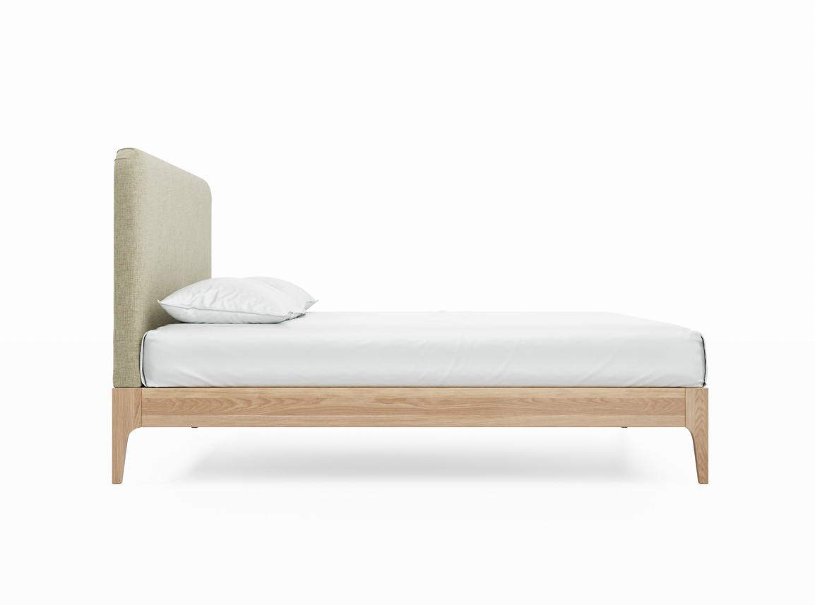 Sage King Size Bed Frame In Dove fabric