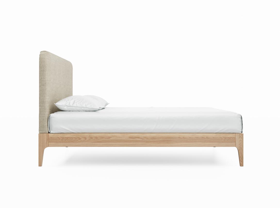 Sage King Size Bed Frame In Hemp fabric