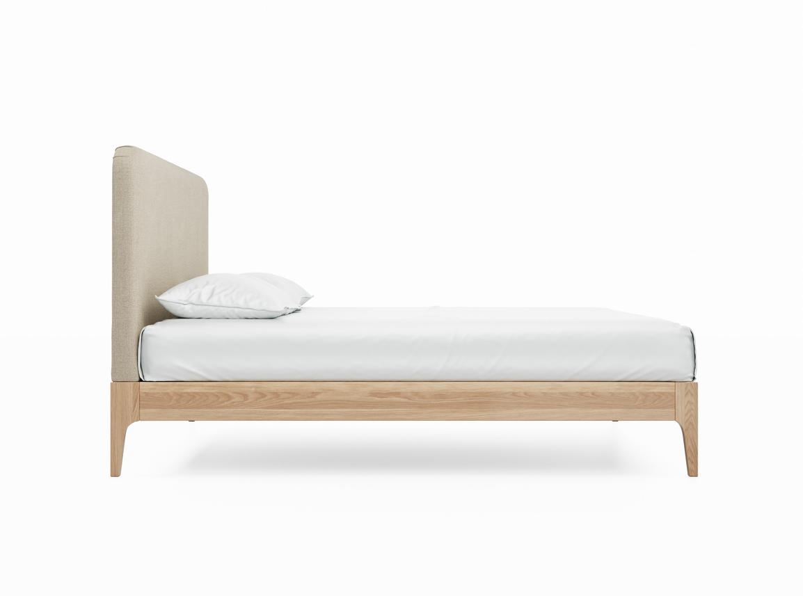 Sage King Size Bed Frame In Oatmeal fabric