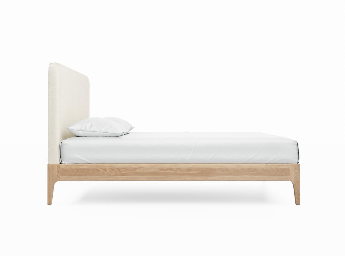 Sage King Size Bed Frame In Porridge fabric