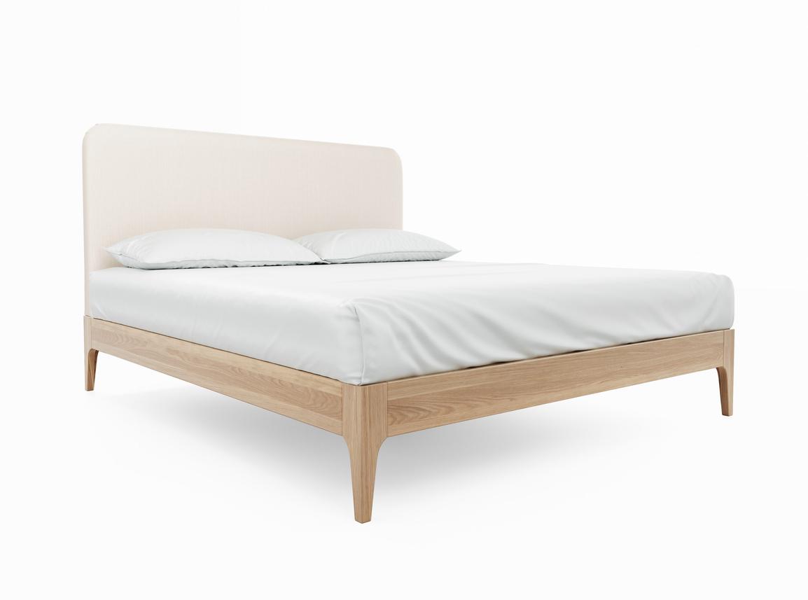 Sage Super King Size Bed Frame In Flax fabric