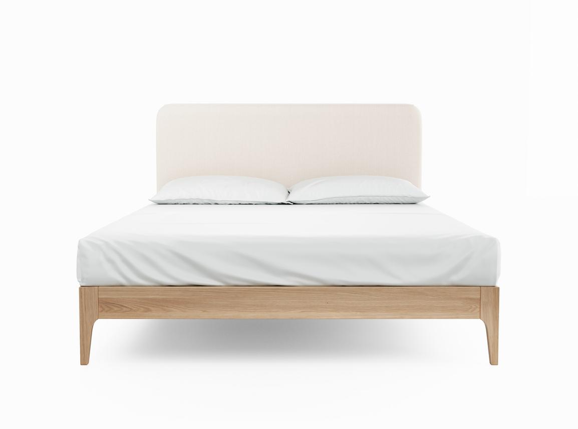 Sage Super King Size Bed Frame In Flax fabric