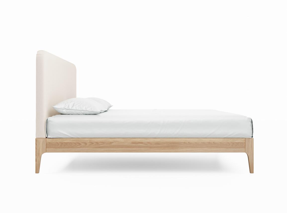 Sage Super King Size Bed Frame In Flax fabric
