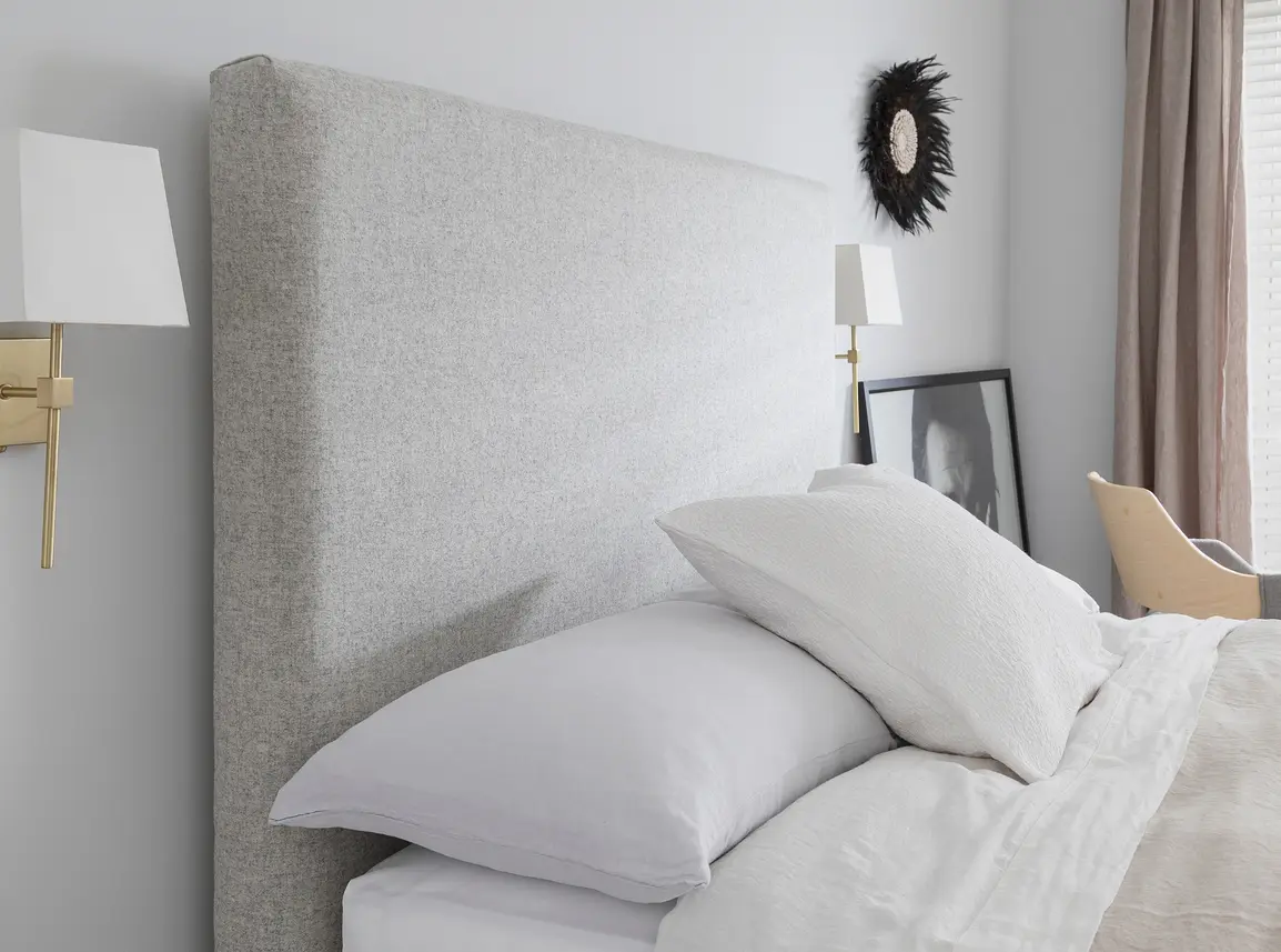 Burdock (Tall) Single Bed Frame In Dove fabric