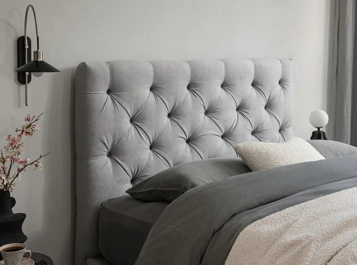 Foxtail Emperor Divan In Dove fabric