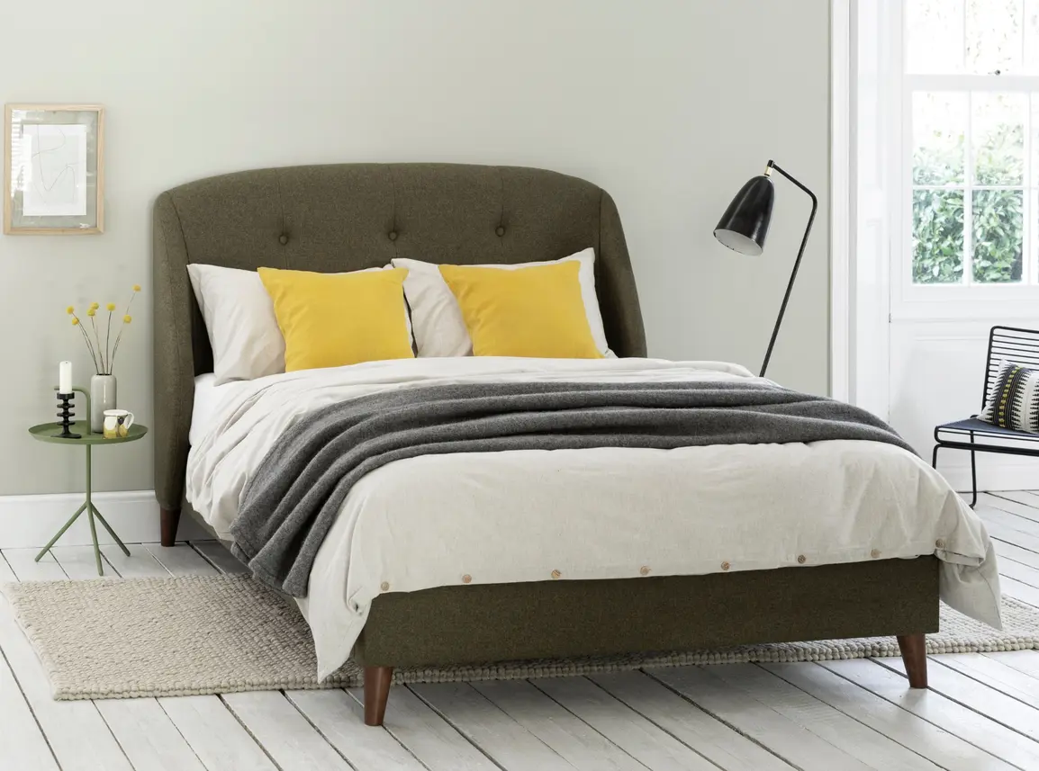 Jasmine Single Bed Frame In Dove fabric
