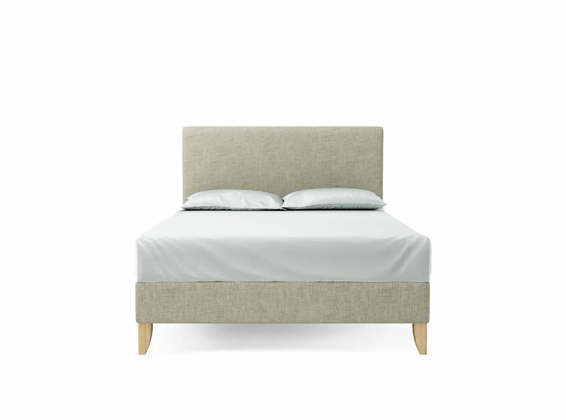 Burdock Double Bed Frame In Dove fabric