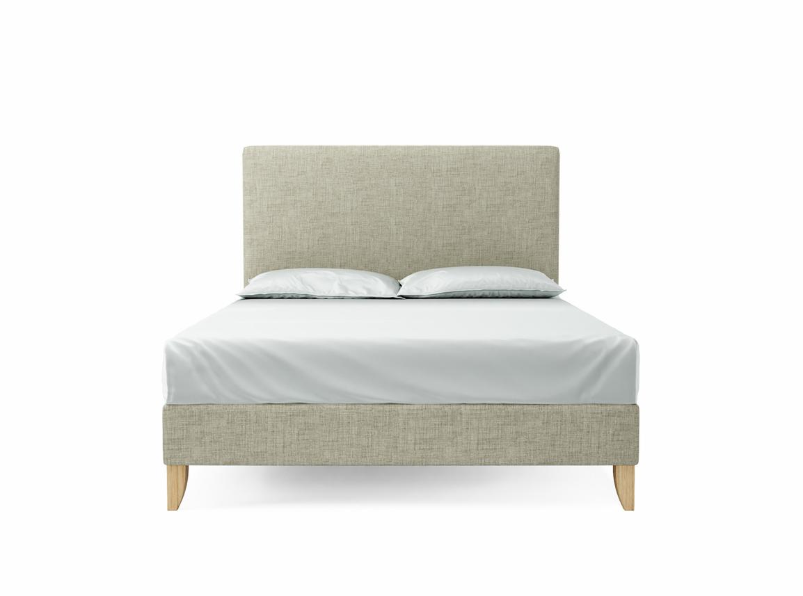Burdock (Mid) King Size Bed Frame In Dove fabric