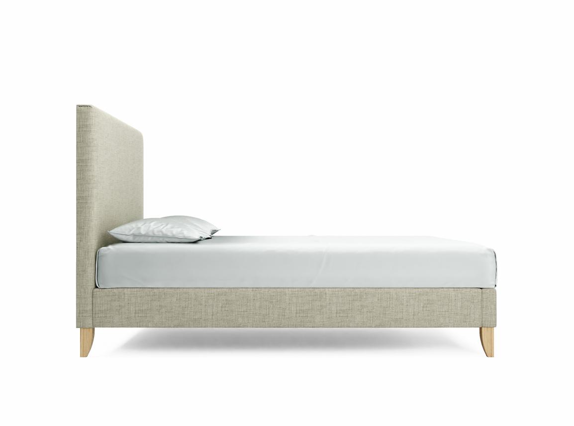 Burdock (Mid) King Size Bed Frame In Dove fabric