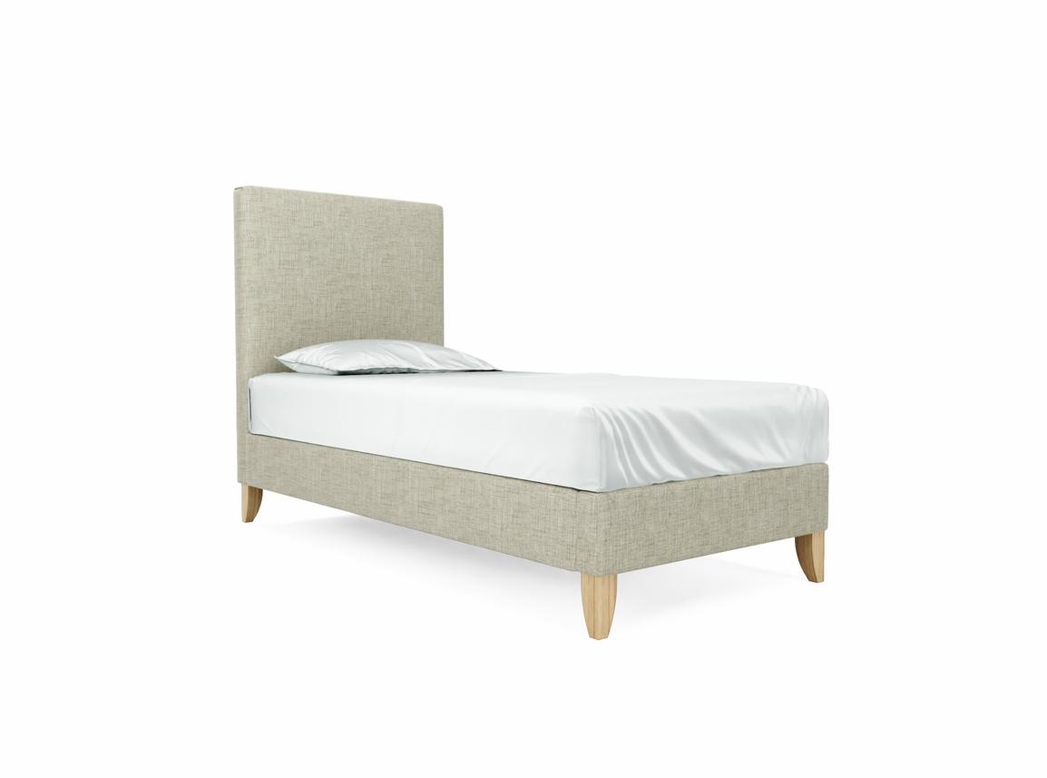 Burdock (Mid) Single Bed Frame In Dove fabric