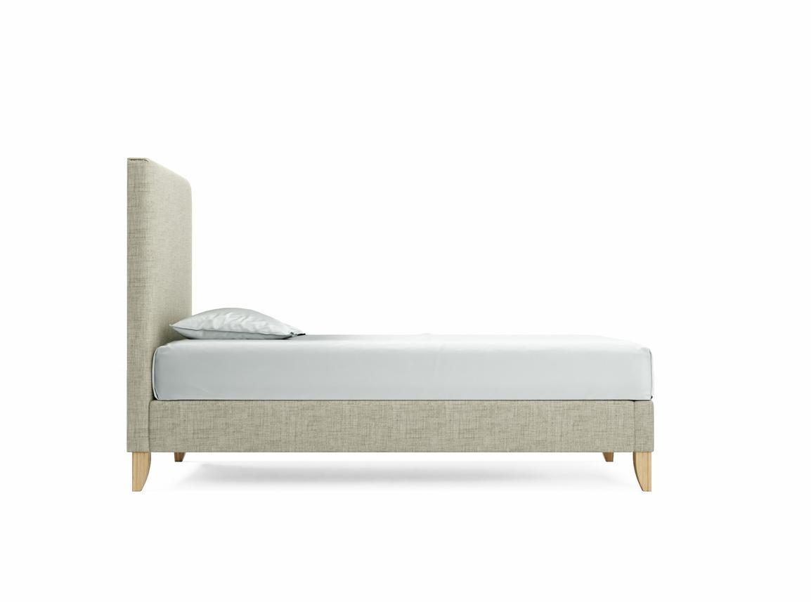 Burdock (Mid) Single Bed Frame In Dove fabric