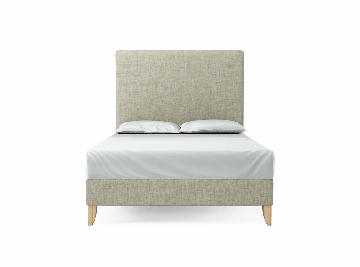Burdock (Tall) Double Bed Frame In Dove fabric