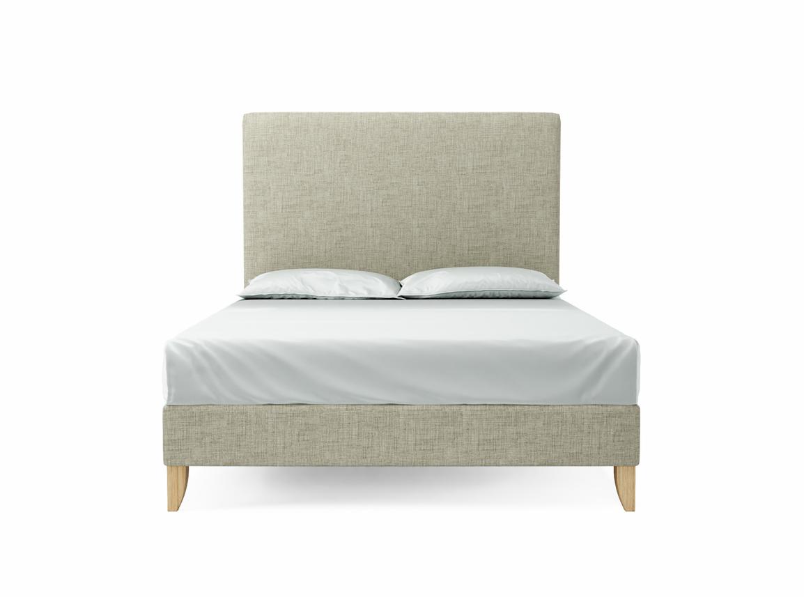 Burdock (Tall) King Size Bed Frame In Dove fabric