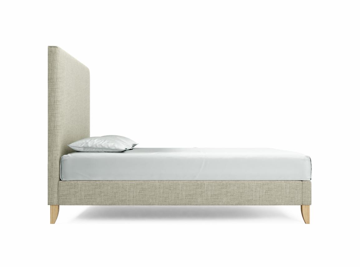 Burdock (Tall) King Size Bed Frame In Dove fabric