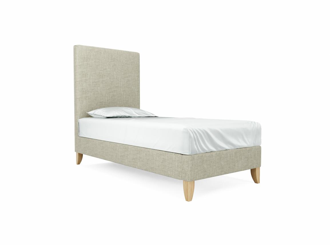 Burdock (Tall) Single Bed Frame In Dove fabric