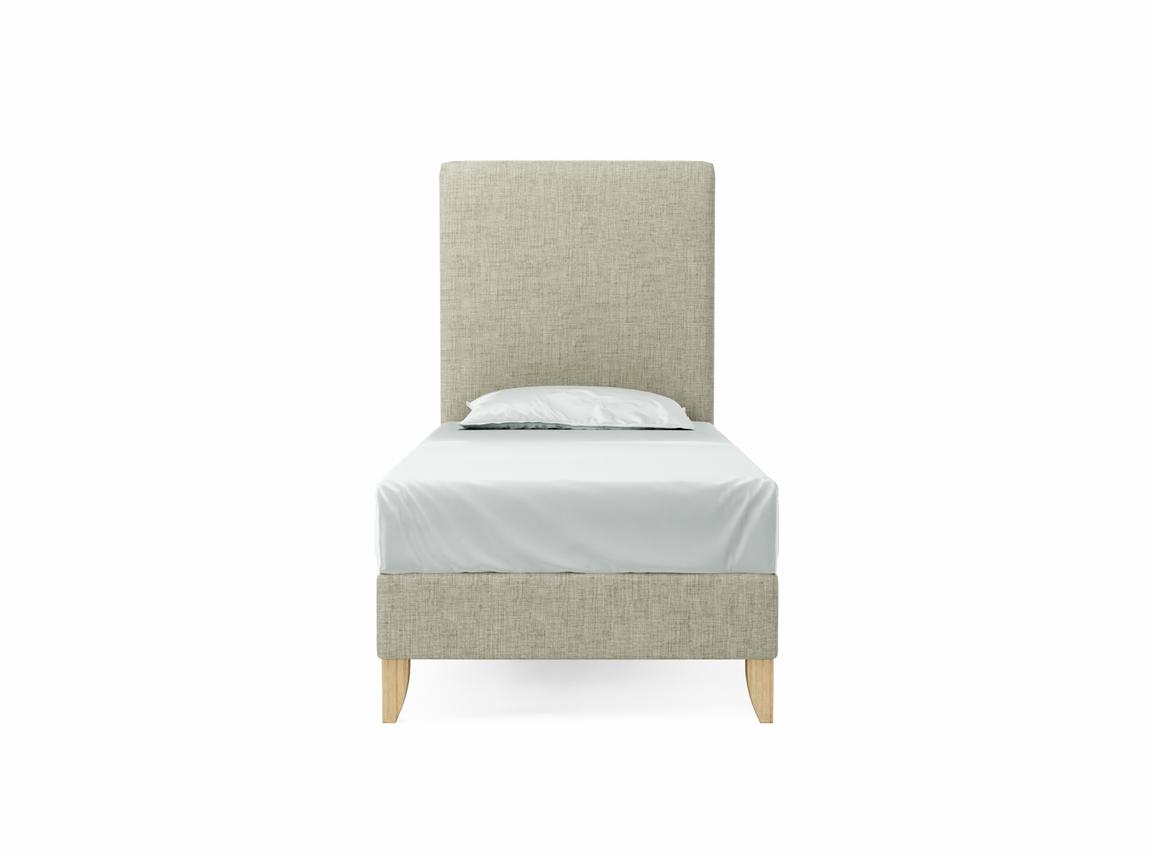 Burdock (Tall) Single Bed Frame In Dove fabric