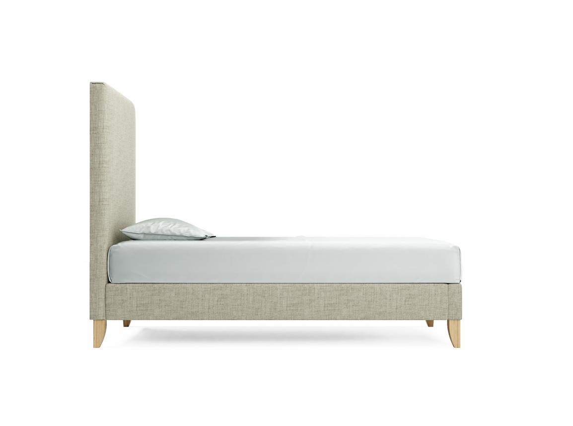 Burdock (Tall) Single Bed Frame In Dove fabric