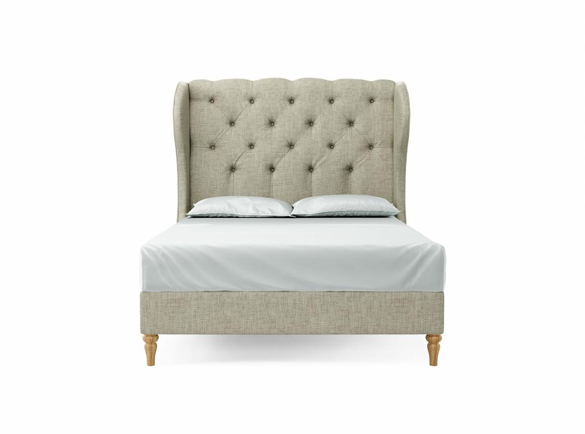 Camelia Double Bed Frame In Dove fabric